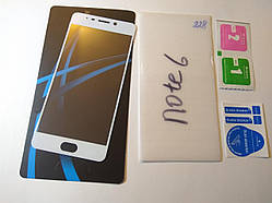 Захисне скло Meizu M6 Note на весь екран біле 2,5d