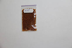 Бісер чеський, мікро. Пресциоза. №15 бурштиновий Колір темний, прозорий. арт 411. Упаковка 10 грам.