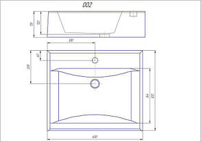 Умивальник акриловий ARTEL PLAST ARP 002-14 60x50x13, фото 2