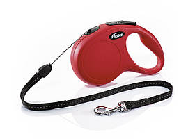 Рулетка Flexi New Classic трос, S 8 м/до 12 кг червона