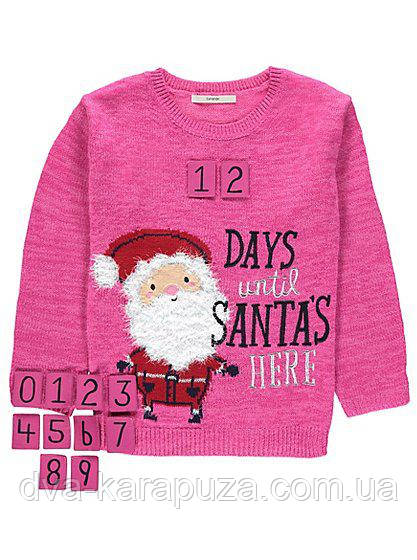 Теплий новорічний светр із календарем George 1,5-2 роки! Англія!, фото 1