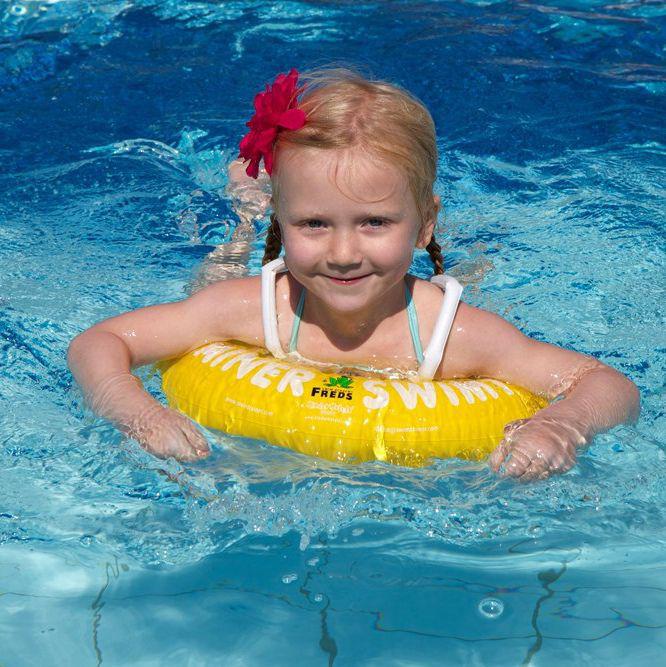 Надувний круг для навчання плаванню swіmtraіner жовтий (від 4 до 8 років), фото 1