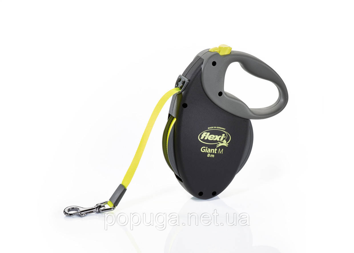 Рулетка Flexi Neon Giant стрічка, M 8м/до 25 кг