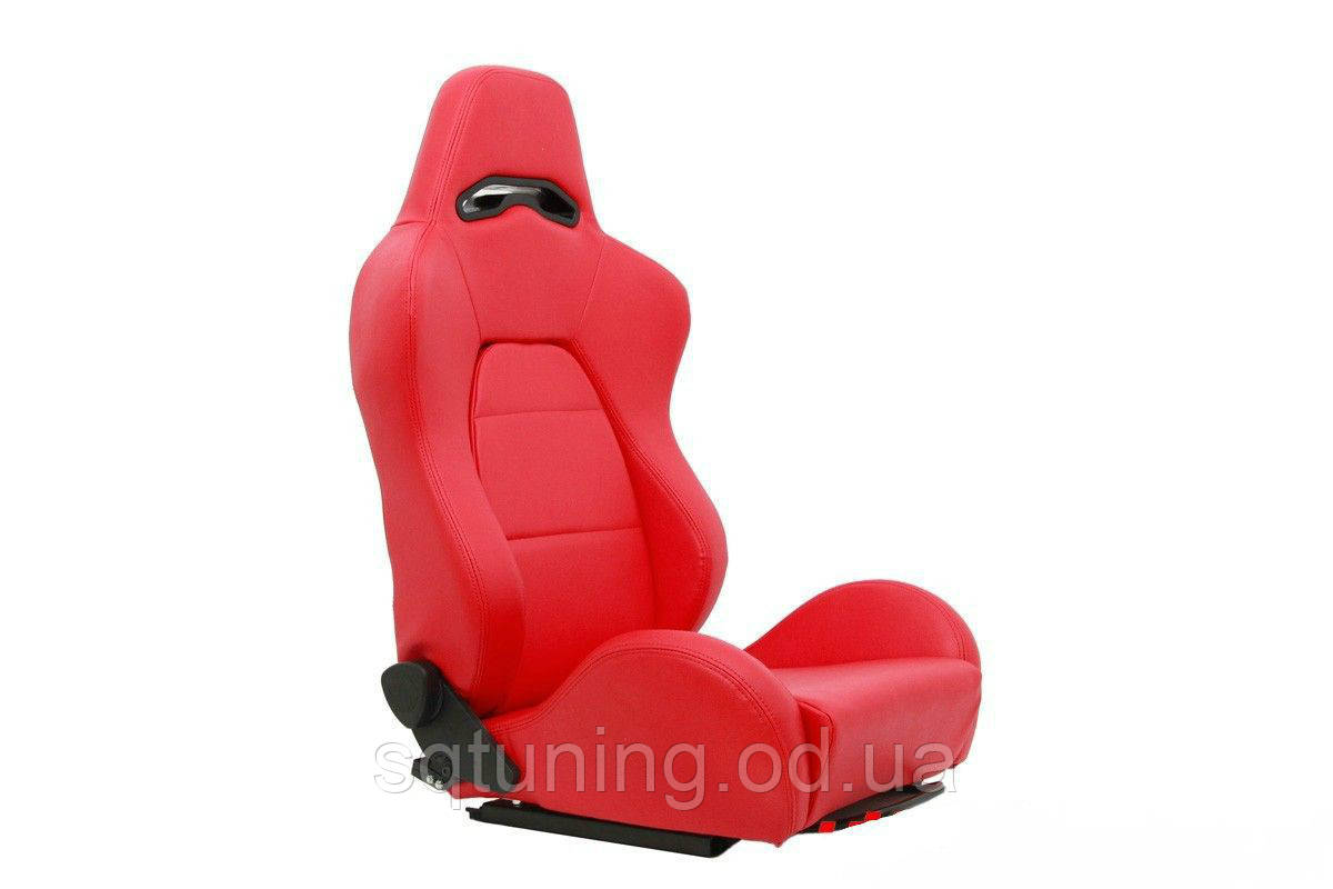 Спортивне сидіння DRAGO (Червоне, Еко-шкіра)