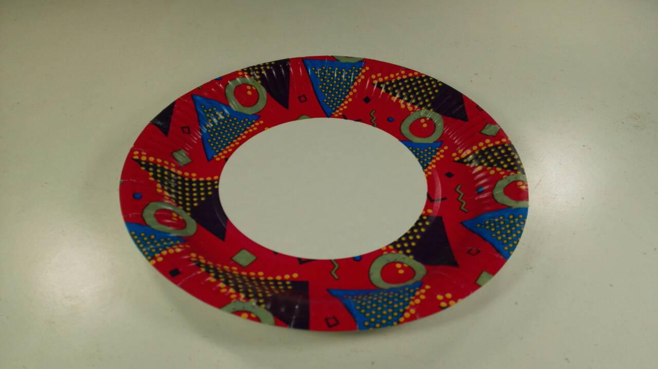 Тарілка паперова 19см малюнок темний 50шт (1 пач.), фото 1