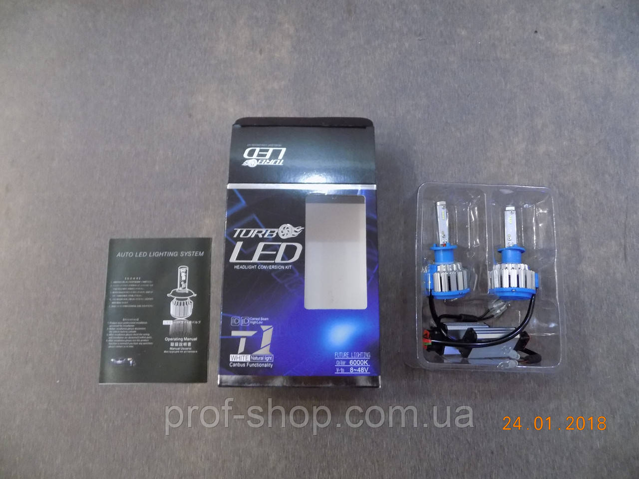 Світлодіодні лампи для автомобільних фар (Turbo LED) Н1 40W 6000 K (виробництво LED, Китай)