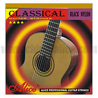 Струни для класичної гітари Alice A105BK-Н чорний нейлон/срібло