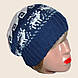 Вязаная женская шапка и шарф с норвежскими орнаментами, фото 4