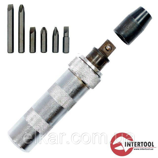 Викрутка ударна з комплектом насадок (6 одиниць) НТ-0430, фото 1