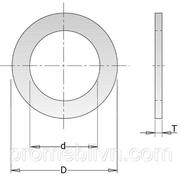 Кільця редукційні для пив D=25,4 d=22,2 T=1,4