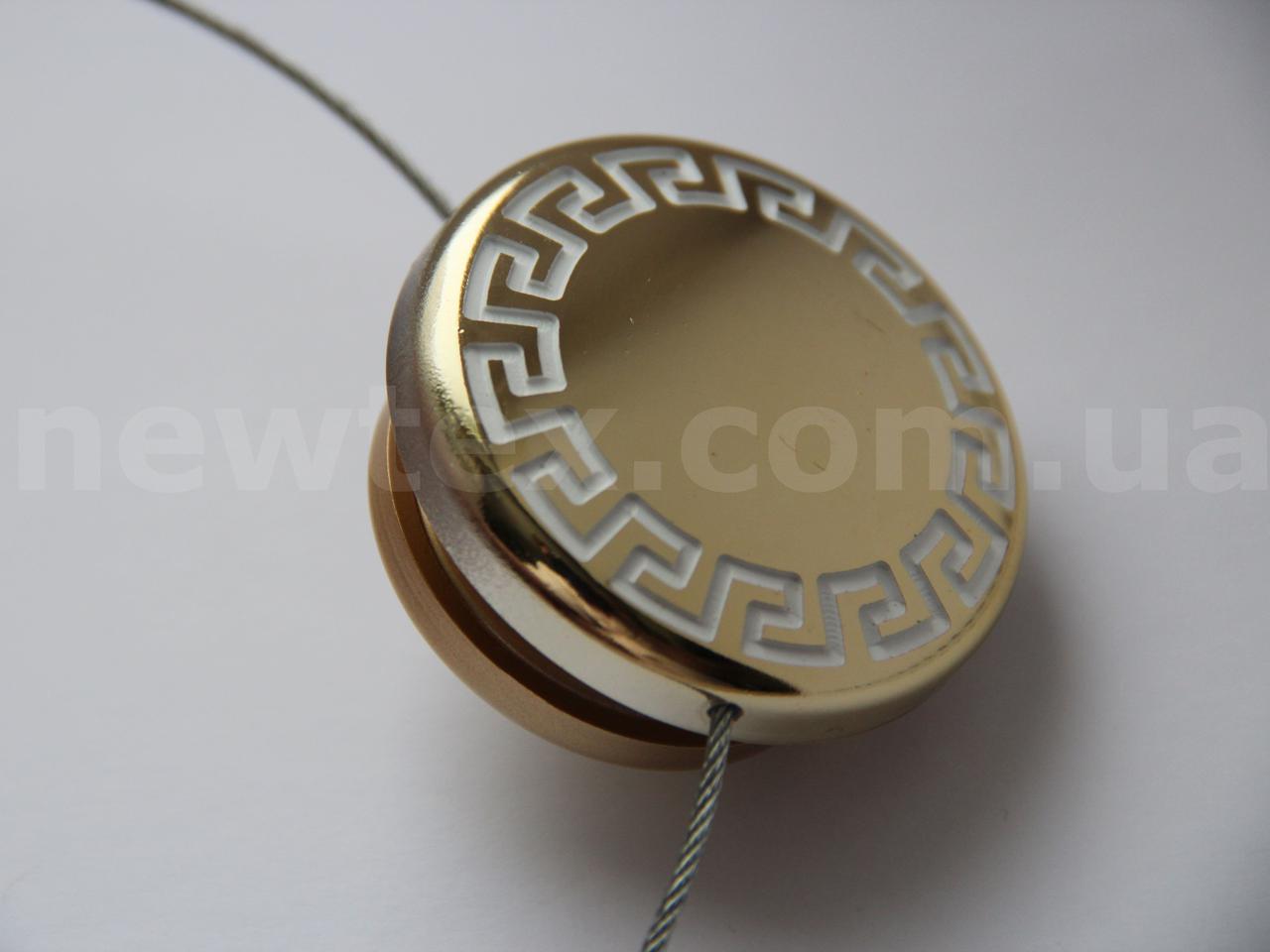 Магніт для штор Круг Грецький малюнок золотого глянець