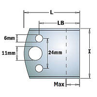 Пара ножів SР 40x32,5x4 mm