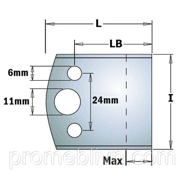 Пара ножів SР 40x32,5x4 mm - фото 1 - id-p644220390