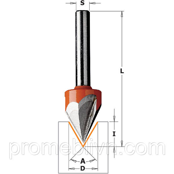 Фрези для гравірування 60° 758.001.11