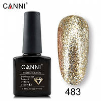 Гель-лак діамантовий (рідка фольга) CANNI 483 світле золото
