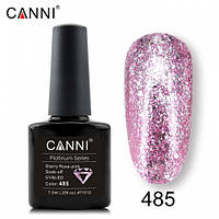 Гель-лак діамантовий (рідка фольга) CANNI 485 ніжний рожевий