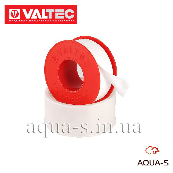 ФУМ-стрічка Valtec 15 м (19х0,12 мм) для пакування нарізних з'єднань VT.PTFE.0.191215, фото 1
