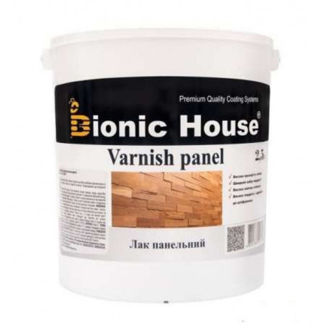 Панельний лак для внутрішніх робіт BIONIC HOUSE VARNISH PANEL (БІОНІК ХАУС) 2.5л напівматовий