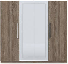 Шафа (шкаф) з ДСП/МДФ в спальню/вітальню/дитячу Martina F 4-х дверна дуб сонома Blonski