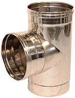 Трійник димоходу 87 неіржавка Версія Люкс D-220 мм товщина 0,8 мм