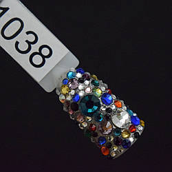 Стрази мікс, різнорозмірні, 100 шт. в пакованні