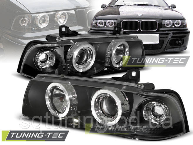 Фари BMW E36 ANGEL EYES BLACK