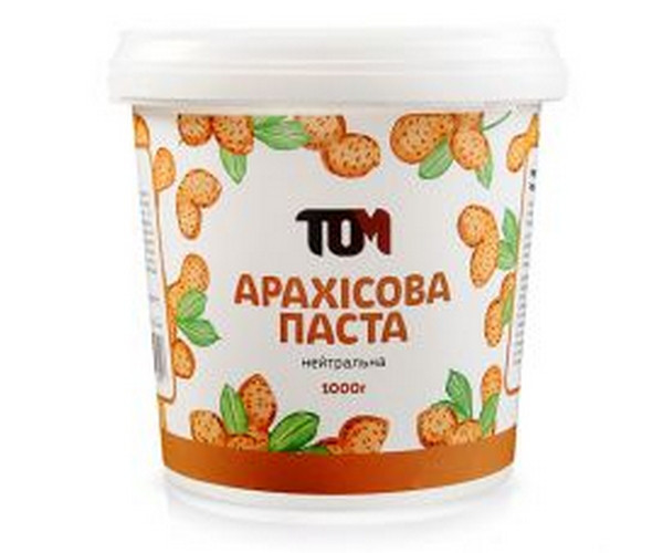 Арахісова паста TOM Peanut butter 1 кг солодка