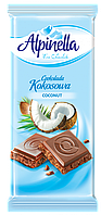 Шоколад "Alpinella kokosawa" (Альпінелла молочний з кокосом), Польща, 100 г