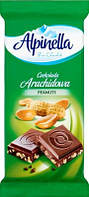 Шоколад Alpinella альпінелла (молочний шоколад з арахісом)