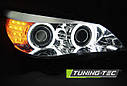 Фары BMW E60/E61 03-07 ANGEL EYES CCFL CHROME LED INDIC., фото 3