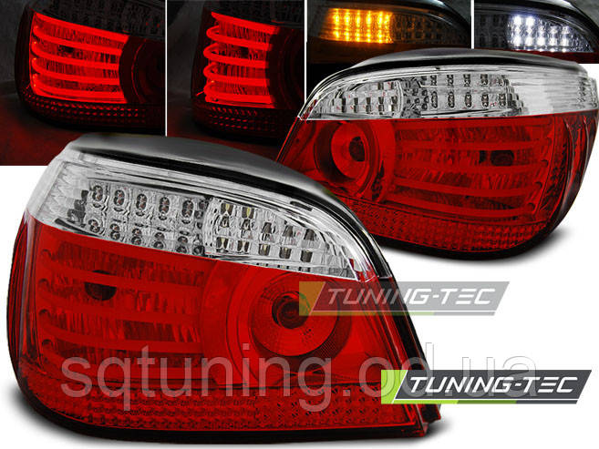 Задні ліхтарі BMW E60 07.03-07 RED WHITE LED