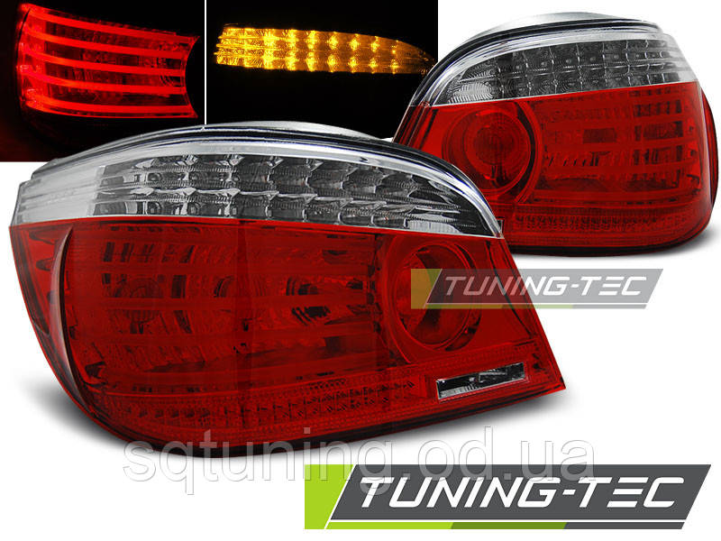 Задні ліхтарі BMW E60 07.03-07 RED WHITE LED