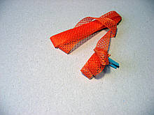 Поліестерова стрічка, 15 мм, помаранчева в сіточку, 2,94 метра