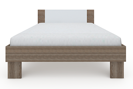 Ліжко з ДСП/МДФ в спальню Martina Z1 1,4x2,0 дуб сонома трюфель+білий Blonski