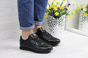 Жіночі,підліткові кросівки Reebok Classic,чорні, фото 2