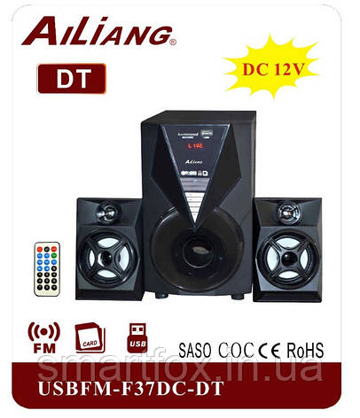 Акустична система PC 2.1 AiLiang F-037 USB/FM+пульт, фото 2