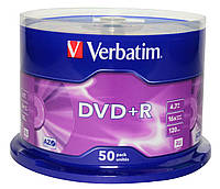 Диски Verbatim DVD+R 4.7GB 16x, Cake 50, SR-43548