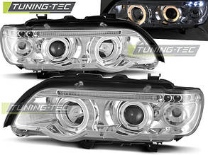 Фары BMW X5 E53 09.99-10.03 ANGEL EYES CHROME