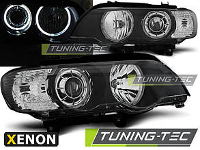 Фары BMW X5 E53 09.99-10.03 LED ANGEL EYES XENON BLACK