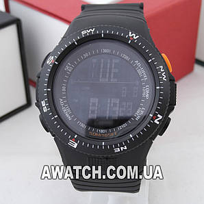Чоловічі кварцові наручні годинники Skmei 0989 / Скмей на каучуковому ремінці чорного кольору