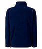 Чоловіча флісова кофта на блискавці темно-синя 510-AZ, фото 2