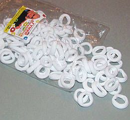 Безшовн резинка для волосся Калуш d 2,3 см 120 шт/уп БІЛА