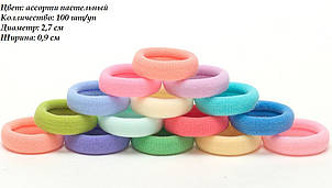 Безшовна резинка для волосся Калуш d 2,7 см 100 шт/уп КОЛЬОРОВА СВІТЛА