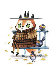 Листівка з лисом "Шерлок"