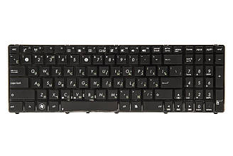 Клавiатура для ноутбука ASUS K50, K50A, K50I чoрний, чoрний фрейм