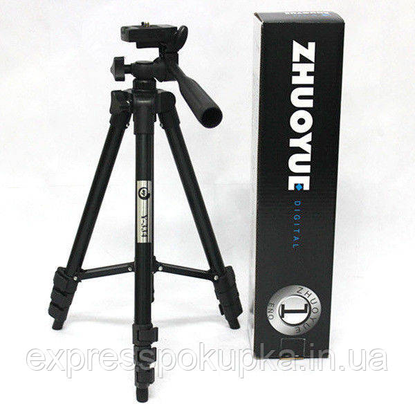 Компактний штатив для фотоапарата Zhuoyue ZY-334 Чорний (35-102 см)