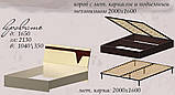 Ліжко двоспальне Арья (Майстер Форм) 1650х2130х1040мм, фото 2