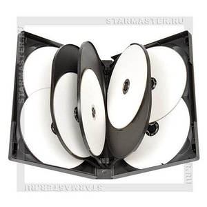 Бокс для 10 DVD дисків 33 mm Black глянсова плівка