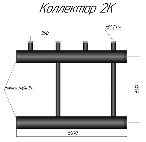 Розподільний колектор на 2 контури, фото 2