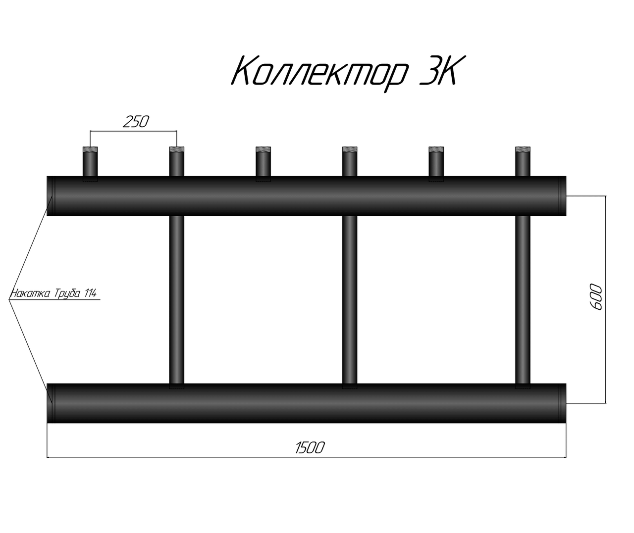 Розподільний колектор на 3 контури